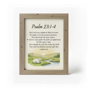 Psalm 23:1-4 Bible Verse Framed Art